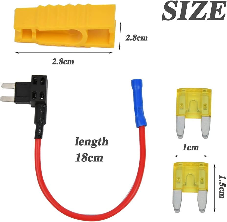 ATPWON 17PCS Circuit Fuse Tap, Small AddACircuit Fuse Tap, Fuse