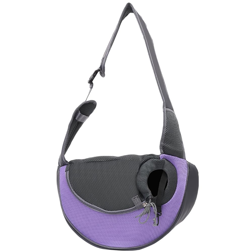 Sac de transport pour animal domestique, sac à bandoulière mains libres pour chien, chat, sac à bandoulière avec sangle réglable et fermeture éclair