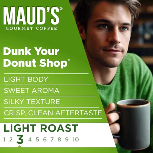 Image of Maud's Donut Shop Light Roast Coffee Pods, 100ct | Light Roast Coffee in Single Serve Pods - Compatible with Keurig Coffee Makers