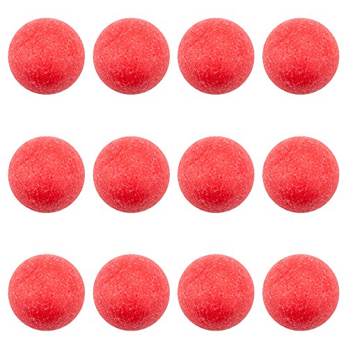 Brybelly Red Textured Foosballs for Standard Foosball Tables (Pack of 12)