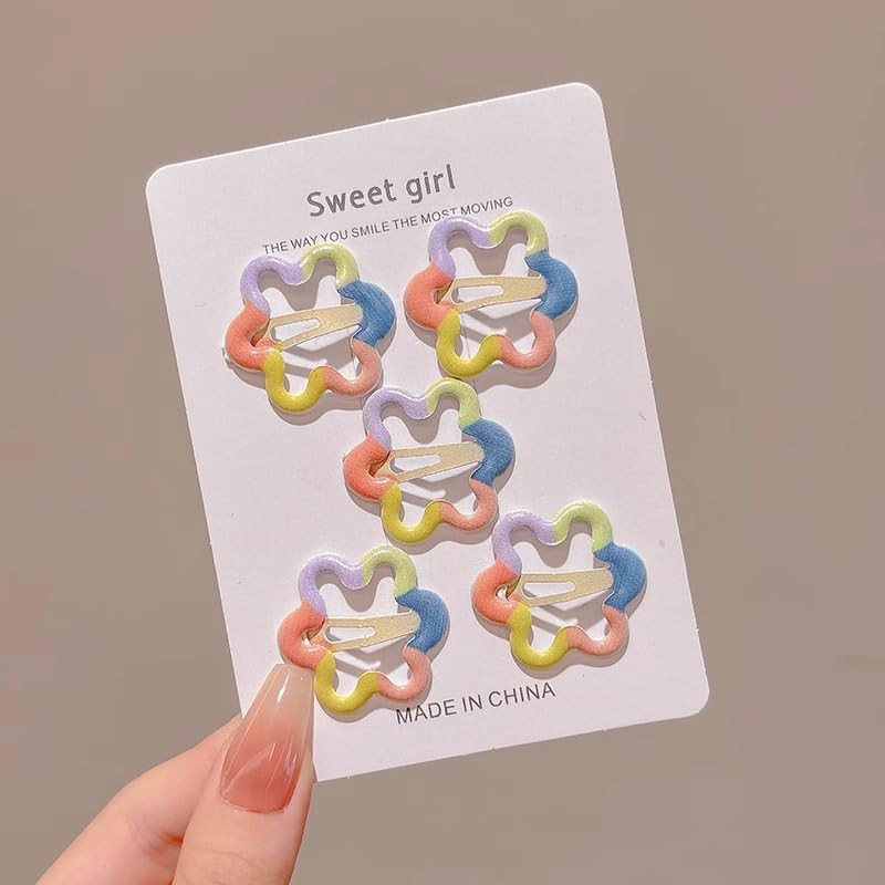 (40 Pcs) Super Cute Girls Hairpin, Mini Size Polka Dot Heart Floral Flower Bowknot Star Hairpin Baby Girl Hair Clips Decoration Salon Hairstyle Hairdressing for Little Kids or Doll-Mix 2 image 5