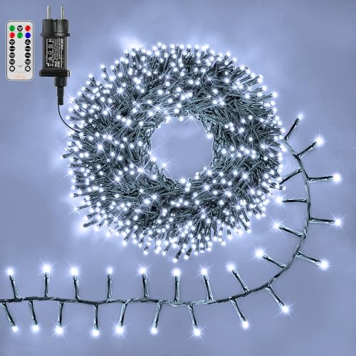 Ollny 15m Lichterkette außen 1000 LEDs, Lichterketten mit 8 Modus und...