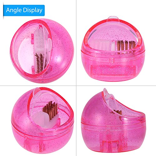 Mini Drill Bit Cleanser Box for Nail Art Drill Head Dual Clean Brush Portable Dust Cleaning Case Box Polishing Manicure Tool