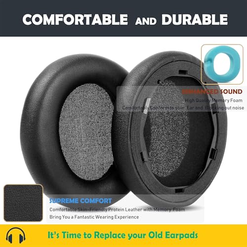 Repuestos de Almohadillas y Banda para Anker Soundcore Life Q30 / Q35 Auriculares Bluetooth con Cuero de Proteína Suave y Espuma de Memoria miniatura 3