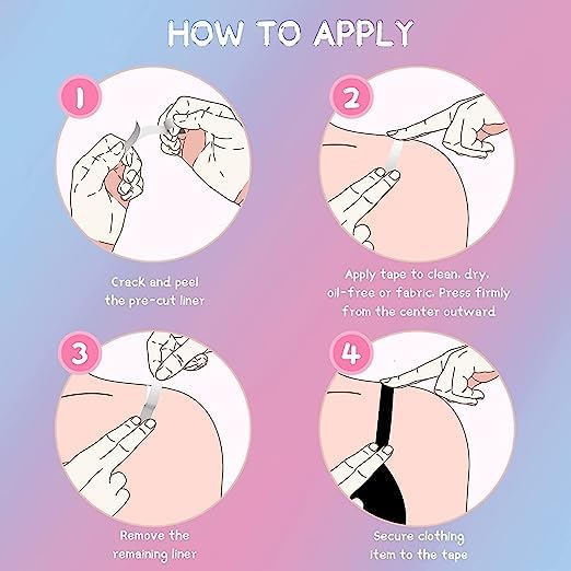 Fashion Tape for Clothes Tape and Body Tape Invisible Double sided Body Tape Fabric and Skin Friendly Strong Adhesive for Clothes (36)