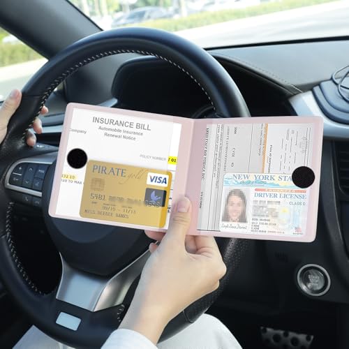 image for UYYE Car Registration and Insurance Card Holder, Vehicle Glove Box Car