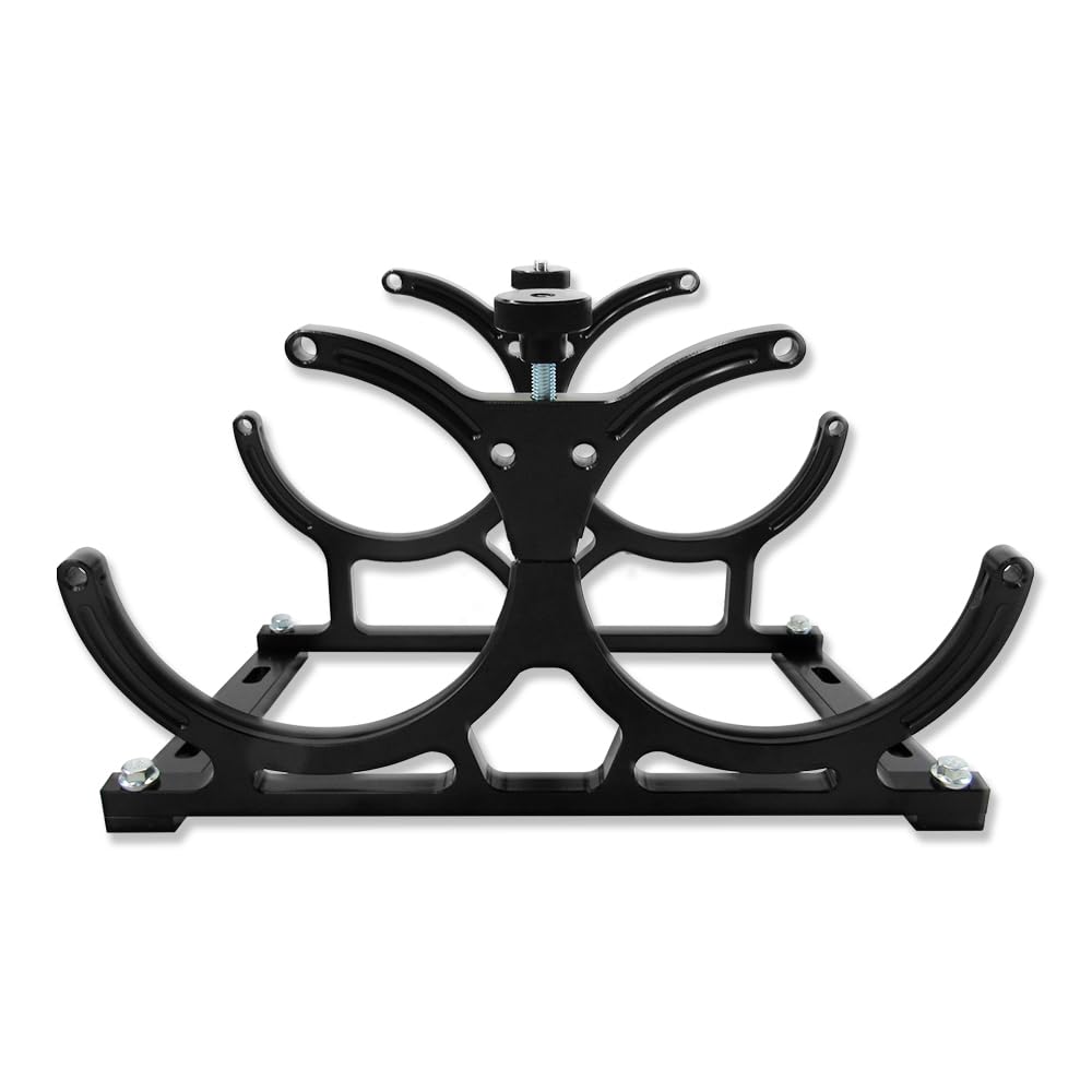 IMOOA Black Anodized 7" Dual Nitrous Oxide Bottle Holder Nos Bracket Billet Aluminum