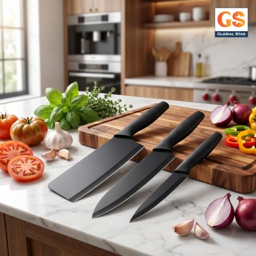 Image of Kitchen Knife Set, 3 Piece Stainless Steel Knives