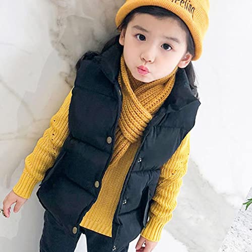 Toddler Girls Boys Puffer Vest High Neck Button Sleeveless Padded Gilet Winter Cute Sleeveless Jacket for Kids Coat4