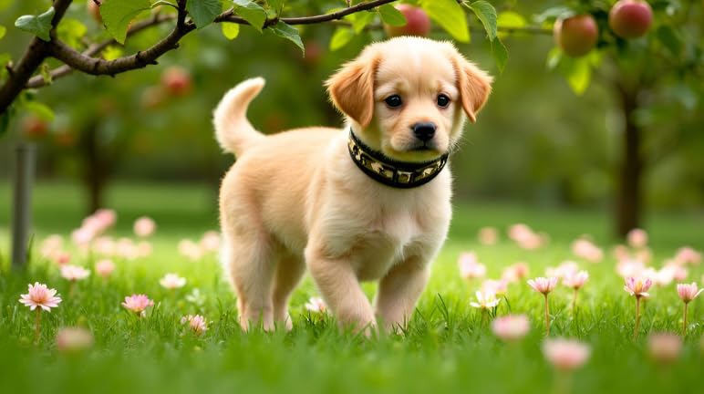 BUDDYPACK-Hundehalsband Extra-Breit & Weich mit Neopren-Polster für Kleine und Große Hunde (Khaki-Creme-Schwarz, XS)