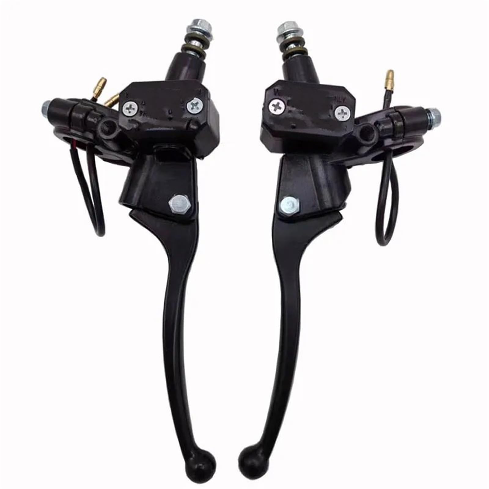 Qaevtealj Black Motorcycle Clutch Levers Motorcycle Master Cylinder Brake Clutch Lever Suitable Fit For 50Cc-250Cc Atv Earth Pit Bicycle Hydraulic(,1Pair)
