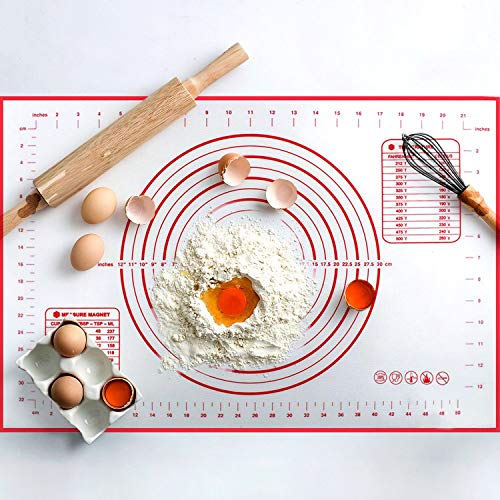 Non Slip Silicone Pastry Mat, Large Non-stick Baking Mat for Rolling Dough, Baking
