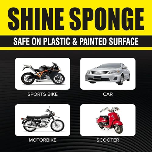 Image of PALCO Combo Auto Care 3 Products | Interior Cleaner 500ml, Shine Sponge, and Windshield Cleaner, Auto Care Solution For Removing Dirt & Shining Cars and Bikes