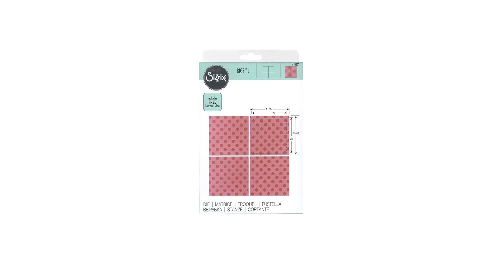 Amazon.com: Sizzix Bigz Dies Fabi Edition Squares L Die