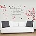 Produktbild WALPLUS - Blumen Blüten Schmetterlinge 'Live Laugh Love' Wand Sticker Deko