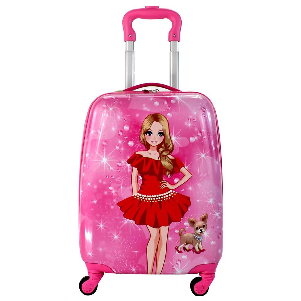Genérico Maleta Infantil de Cabina Trolley Infantil Fantasia Estampados Equipaje de Mano 4 Ruedas giratorias 360 Grados 20x30x40cm (Princesas)