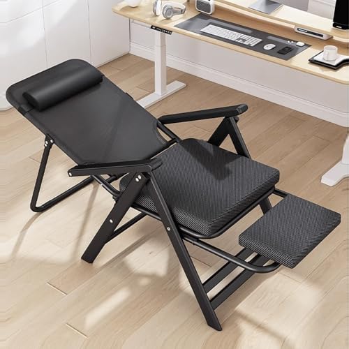 CLLXDZ Silla Oficina, Silla Plegable, Silla Escritorio para el Hogar, Cojín Doble, Diseño Ergonómico, Sillón para Invitados de Oficina, Adecuado para Oficina, Terraza, Dormitorio