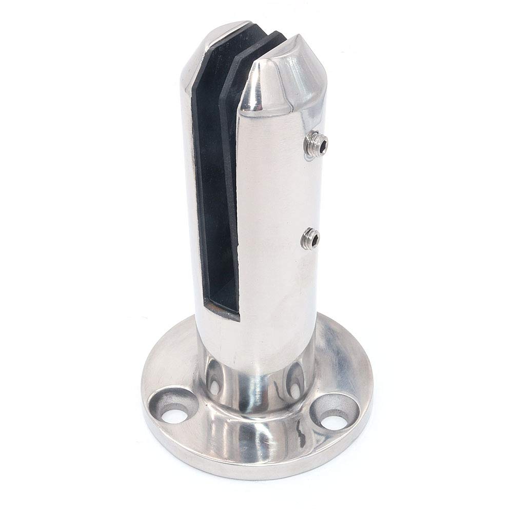 Set Of 8 NUZAMAS 90 Degree 304 Stainless Steel Glass Clamps, Glass