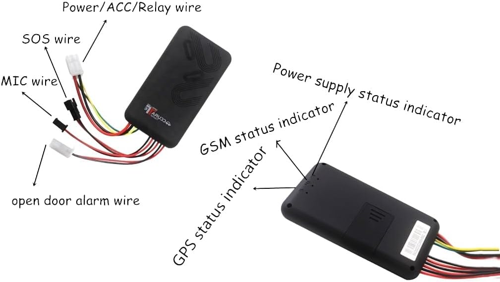 GT06A GPS Tracker wiring diagram and component identification