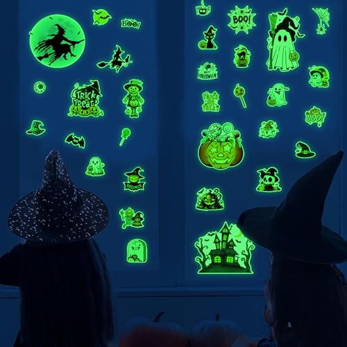 Stickers de pared de Halloween que brillan en la oscuridad miniatura 2