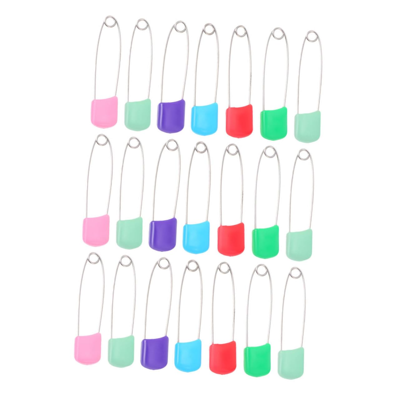 Sewroro 50pcs Safety Diaper Pins for Newborn Reusable Diaper Clip Fasteners Cartoon Pin Locking Closure