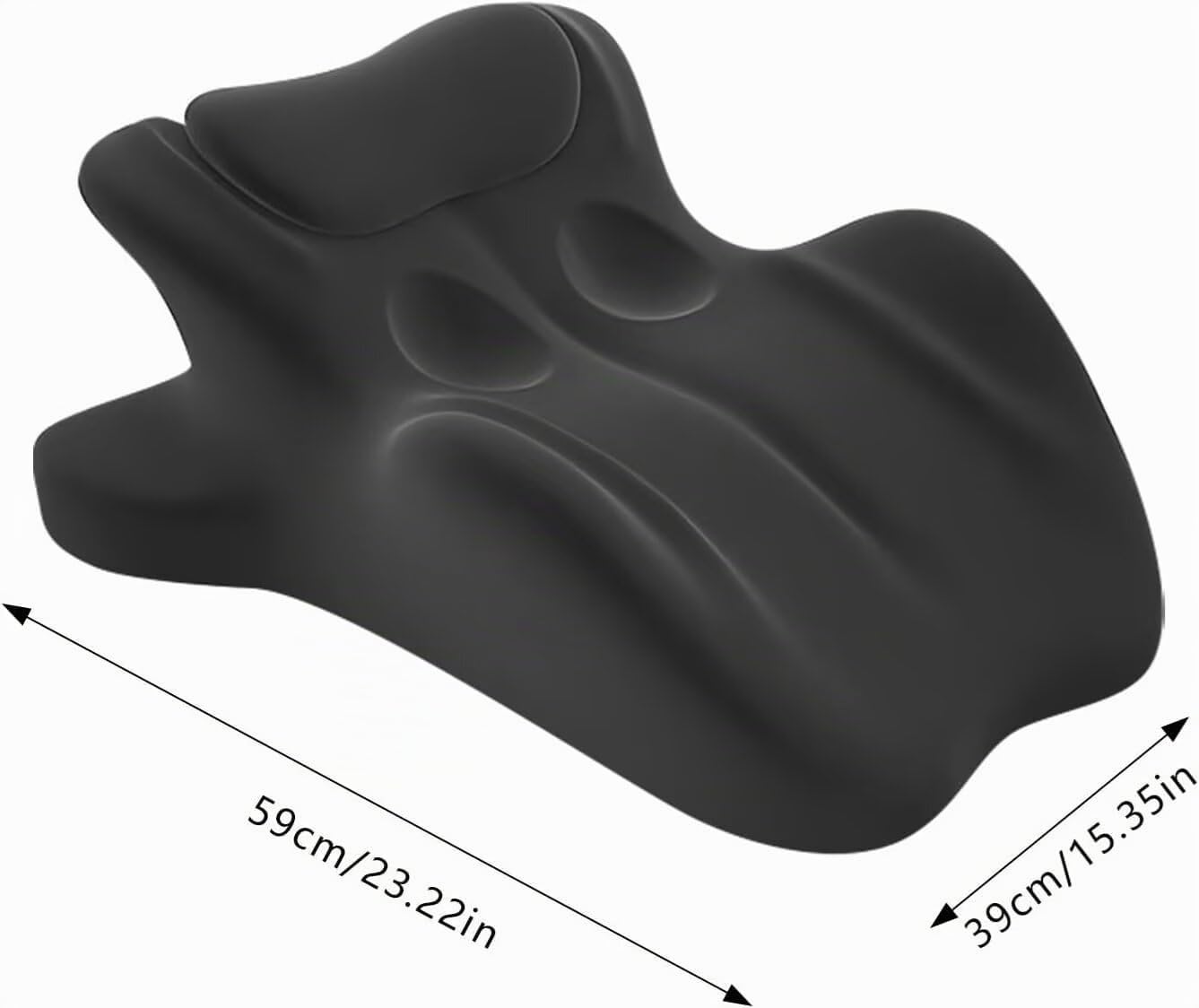 Generisch Memory Foam Kissen, 27° Winkel Kissen für Intimität, Ergonomisch aus Memory Schaum, Waschbarer Bambusbezug, Wirbelsäule und Rücken, ideal zum Sitzen und Liegen (Grau)