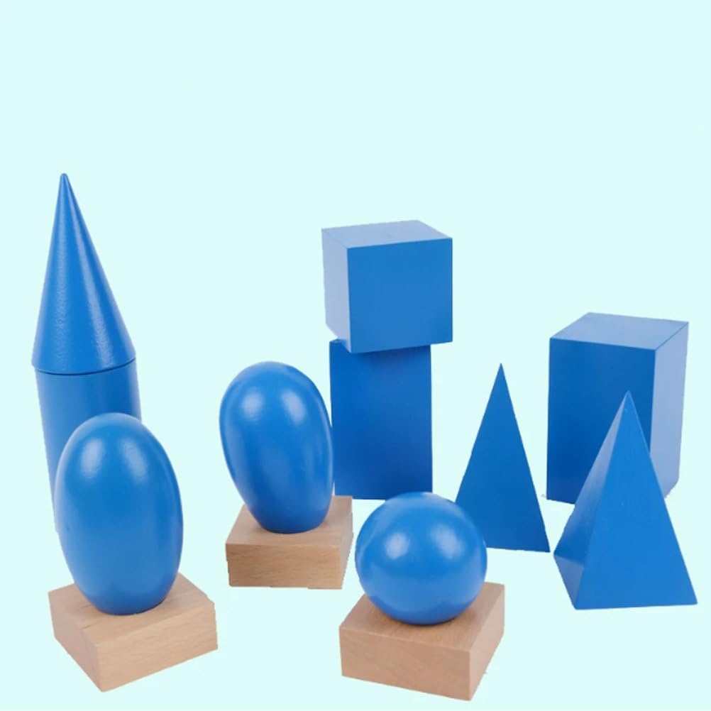Zestaw Montessori Cyrtoforme Geometryczne Sensoryczne Drewniane Klocki Edukacyjne Zabawki dla Małych Dzieci