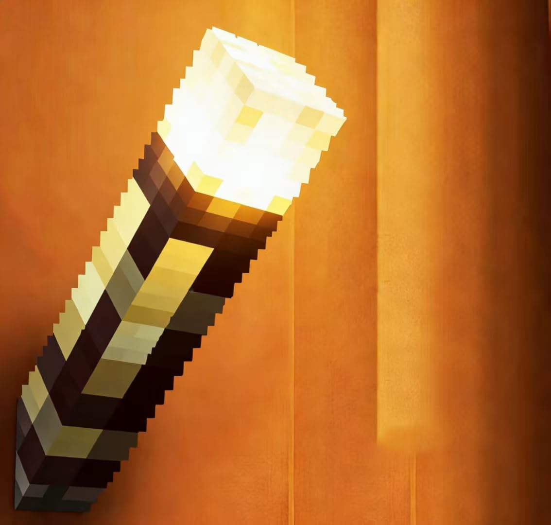 Wall Torch Lamp 7-Color Change Light-up Table Lamps USB Rechargeable Night Light Hand Held or Wall Mount Bedside