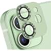 AFARER Pack of 2 for iPhone 12 Mini Camera Protection Metal 9H Hardness HD Camera Protective Film Lens Lens Protection Ultra Thin Tempered Glass Cover Armoured Protection Film Strong Adhesion Scratch-Resistant Green