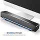 USB Soundbar PC Lautsprecher, Wired Stereo Soundbar Musik-Player Bass Surround Soundbox 3,5 mm Eingang für Desktop/Laptop/TV/Smartphone/Tablet / MP3 / MP4(Schwarz)