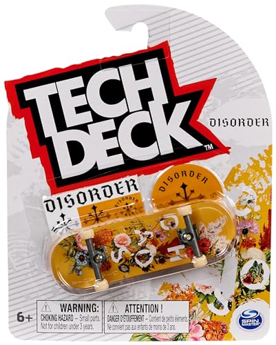 Tech Deck Fingerboard - 1 authentisches Finger-Skateboard mit original Skate-Grafiken, inklusive Aufkleber-Bogen, ab 6 Jahren, Zufallsauswahl