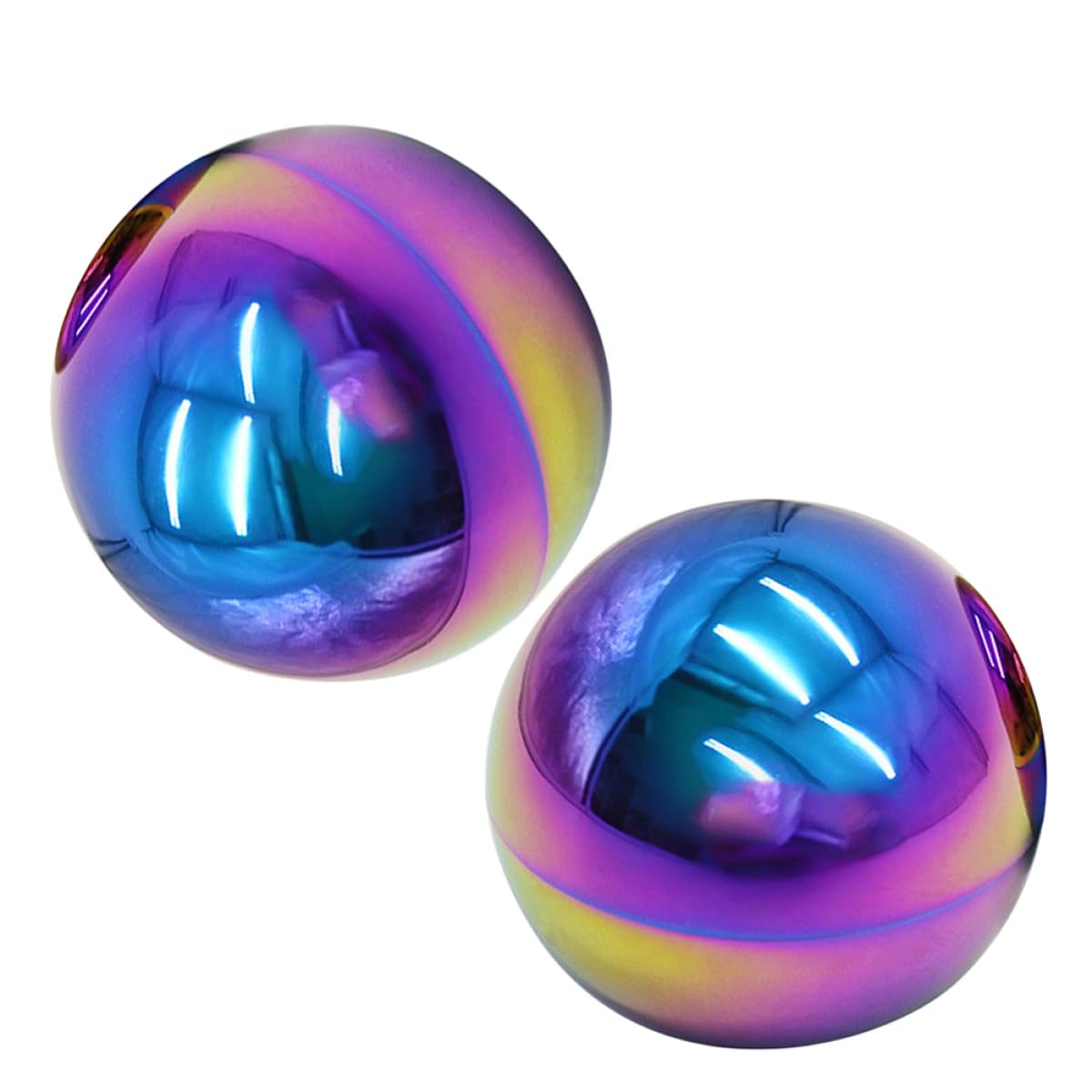 GALPADA Sfera Riflettente da Giardino in Acciaio Inox Lucidata a Specchio 15 Cm, Set 2 Pezzi, Palla Decorativa Luminosa Portatile per Esterni, Accessorio Fotografico e Oggetto Decorativo