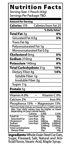 Better Oats 1791 Maple And Brown Sugar Steel Cut Oatmeal Packets thumb #1