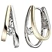 Produktbild Jobo Damen Creolen 925 Sterling Silber bicolor vergoldet 2 Zirkonia Ohrringe
