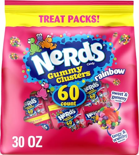 NERDS Gummy Clusters Rainbow Candy, Treat...