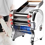 WFUAHA Máquina Automática De Fideos De 550 W, Máquina Eléctrica para Hacer Fideos, Hoja De Fideos Incorporada De 3/9 Mm, Máquina De Rodillo De Masa Comercial