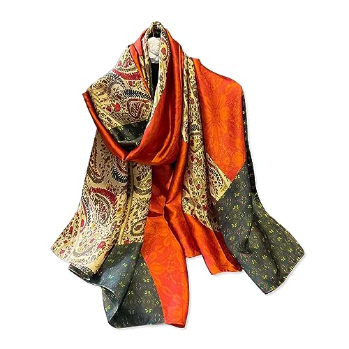 La mejor selección de Bufandas, estolas y fulares para Mujer los más solicitados. 47 LumiSyne Bufandas De Seda Para Mujer Estampado Flores De Colores Patrón De Pintura Al Óleo Artística Satín Larga Fulares Chal Protector Solar Ligero Cálido Estola Toda La...