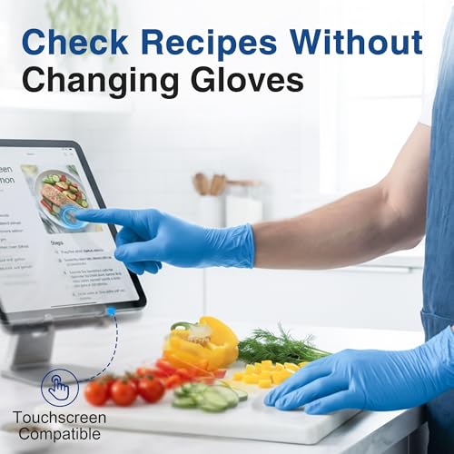Image of Schneider Medical Nitrile /Vinyl Blend Exam Gloves, Black Disposable | Latex&Powder free, Food Safe, Cleaning, Exam, Cooking, Food Prep, BBQ, Comfortable Fit, Ambidextrous, Unisex
