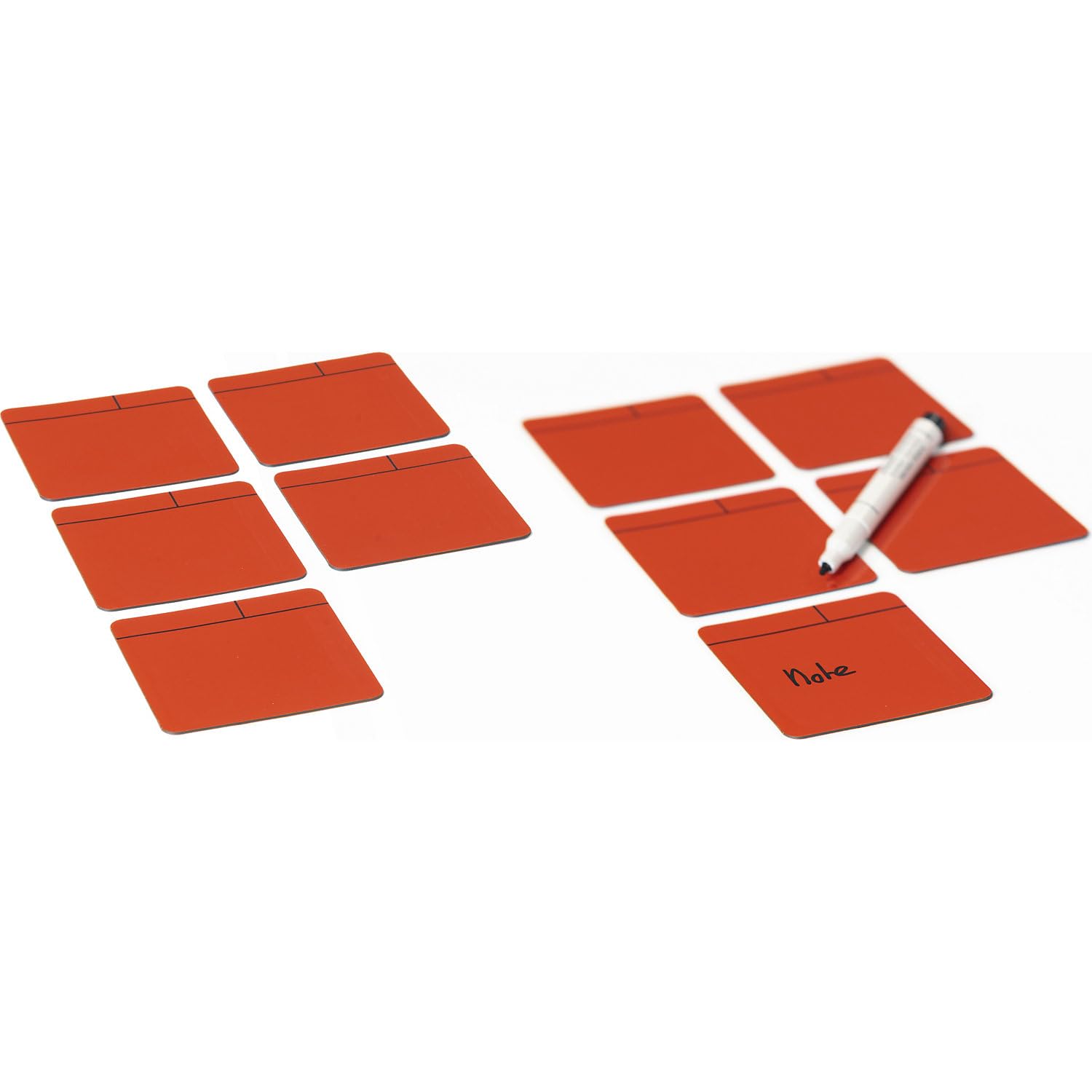 SMIT VISUAL | Haftnotizen | Magnetisch, LxB 75 x 75 mm, VE 10 Stk, rot