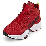 ZUMBA Women's Air Funk Stomp Sneakers, Mid-Top Dance Sneakers, 10, Red