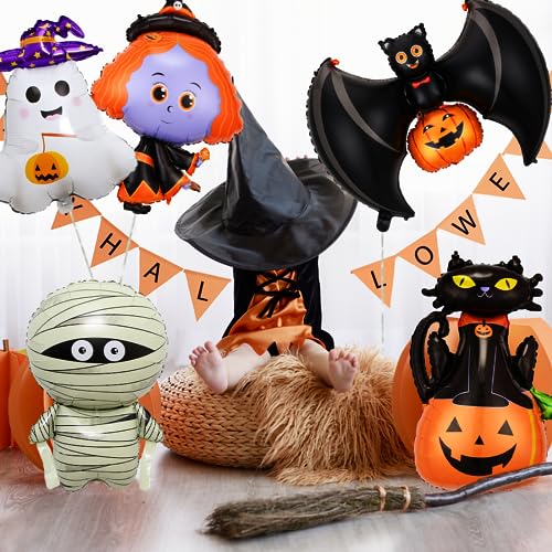 Palloncini Halloween, 9 pezzi XXL Palloncini Foil