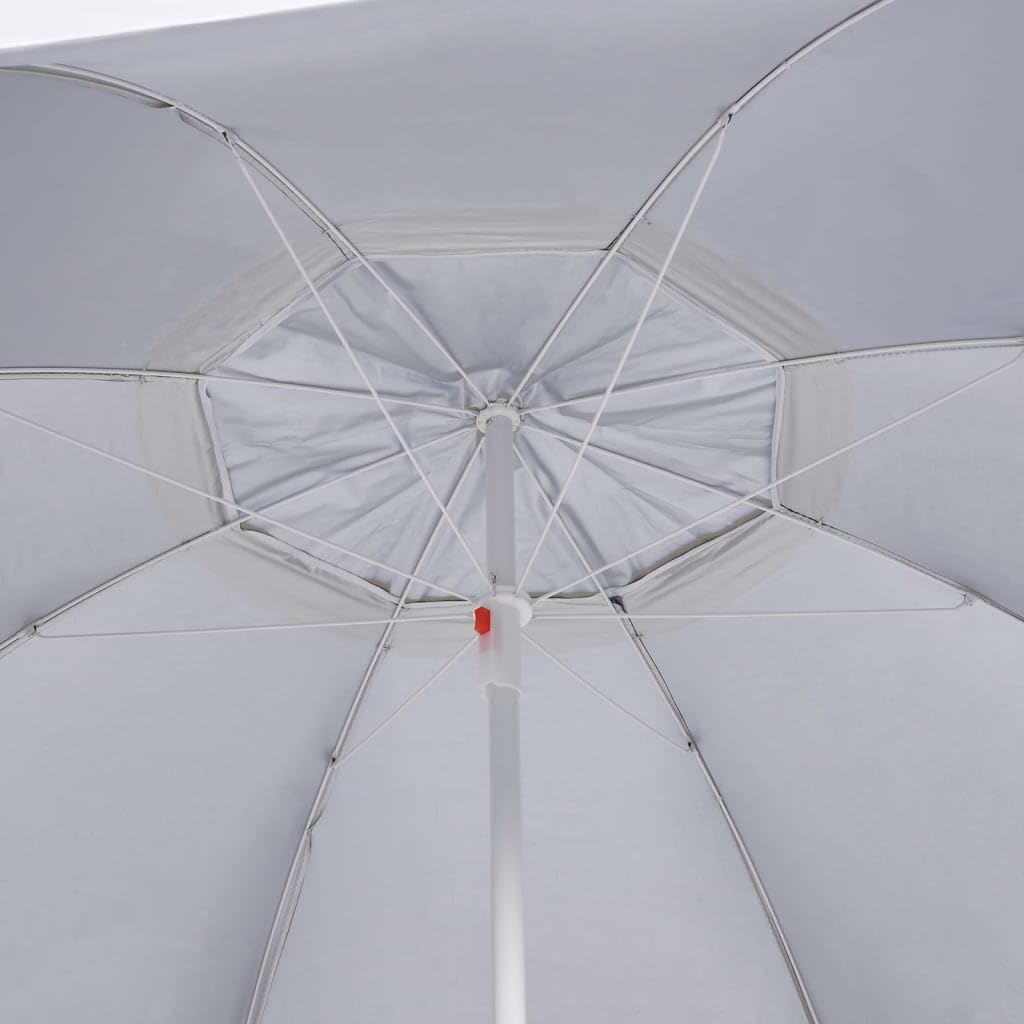 Parasol plażowy ze ścianami bocznymi – przenośny parasol zewnętrzny 215 cm do ochrony przed słońcem, idealny do domowego ogrodu, na patio, kemping i do użytku na plaży