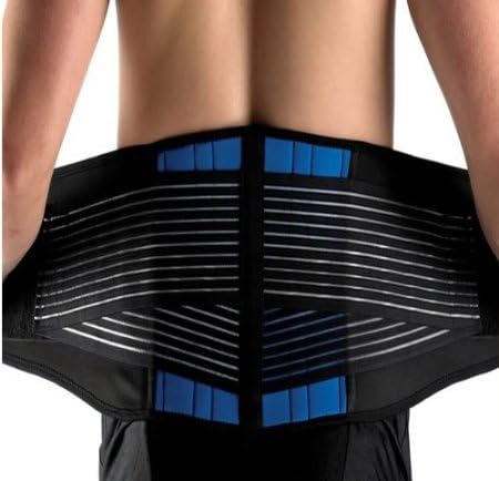 Mosos® Brand New Deluxe Neoprene Double Pull Lumbar Lower Back Support Brace Exercise Belt (XXXXL(135cm-150cm))