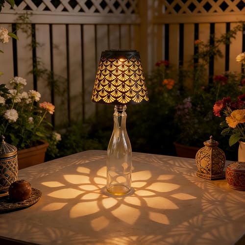 Lámpara ornamental de filigrana solar para decoración elegante 5
