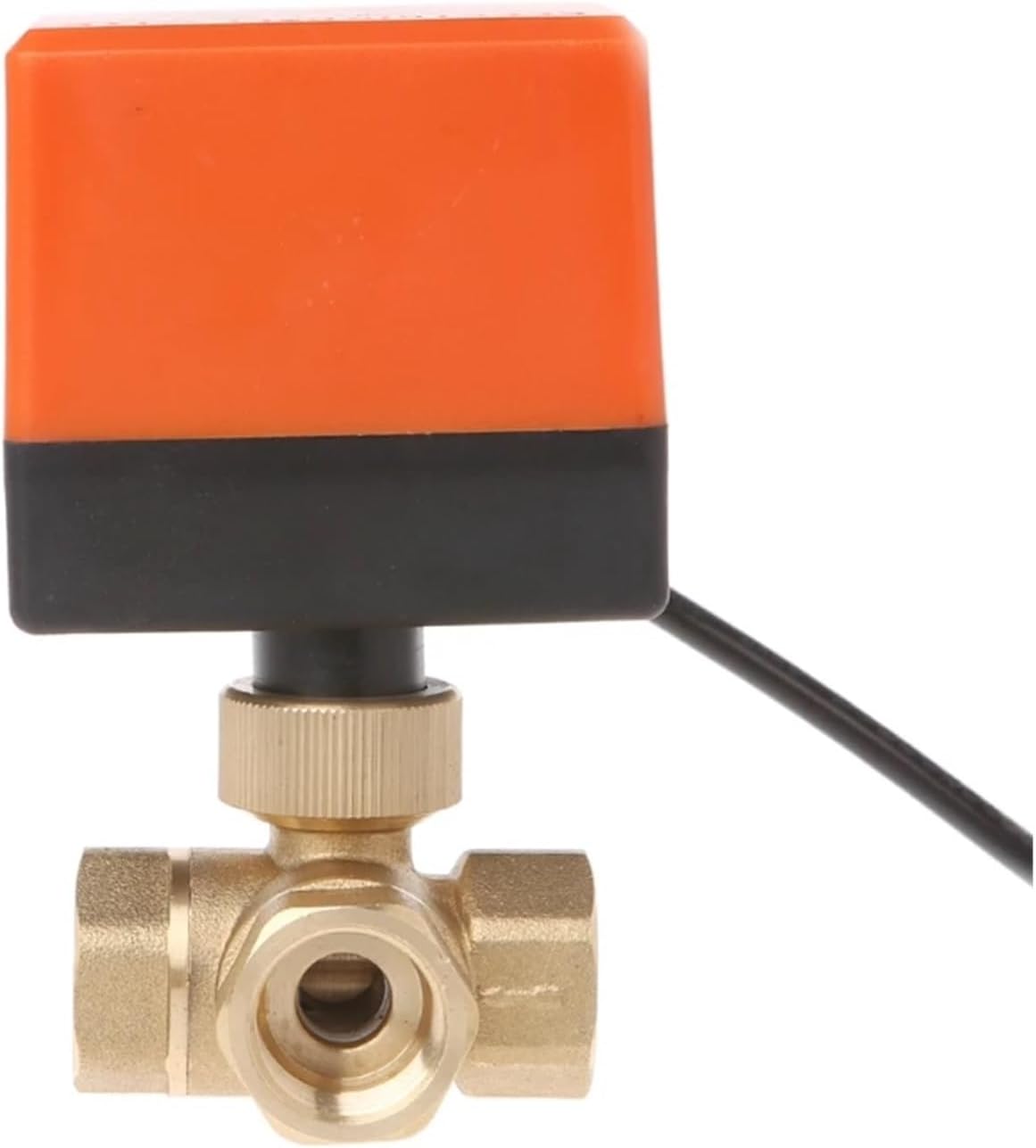 1PCS DN15 DN20 DN25 DN32 DN40 Ball Valve AC220V 3-Wire 2-Control Brass Thread Ball Valve Stable(3/4",220VAC_3 Way)