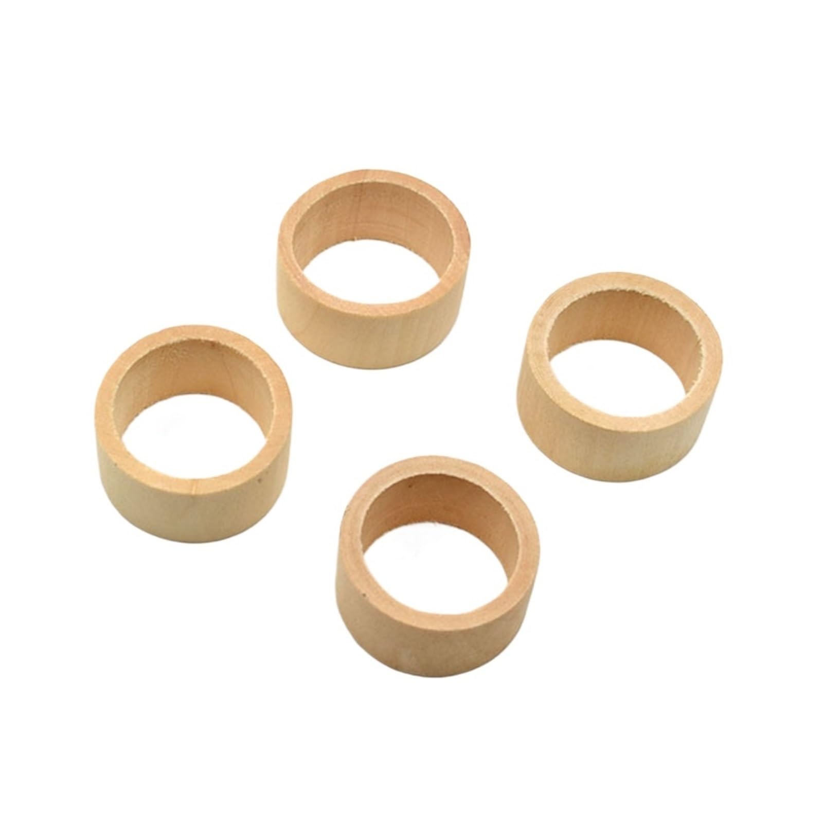 15pcs Wooden Napkin Rings for Rustic Table Setting, Round Clips for Home Hotel Use