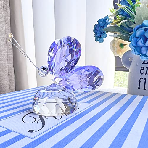 H&D Hyaline & Dora AGS1708941 H&D Crystal Lavendar Butterfly Paperweight Figurine Ornament thumb #3