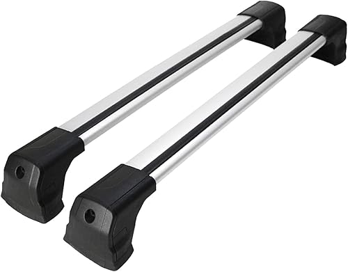 OMAC Juego de barras transversales para Mazda 2 Hatchback 2011 a 2015, portaequipajes, 165 libras, 2 piezas, color plateado