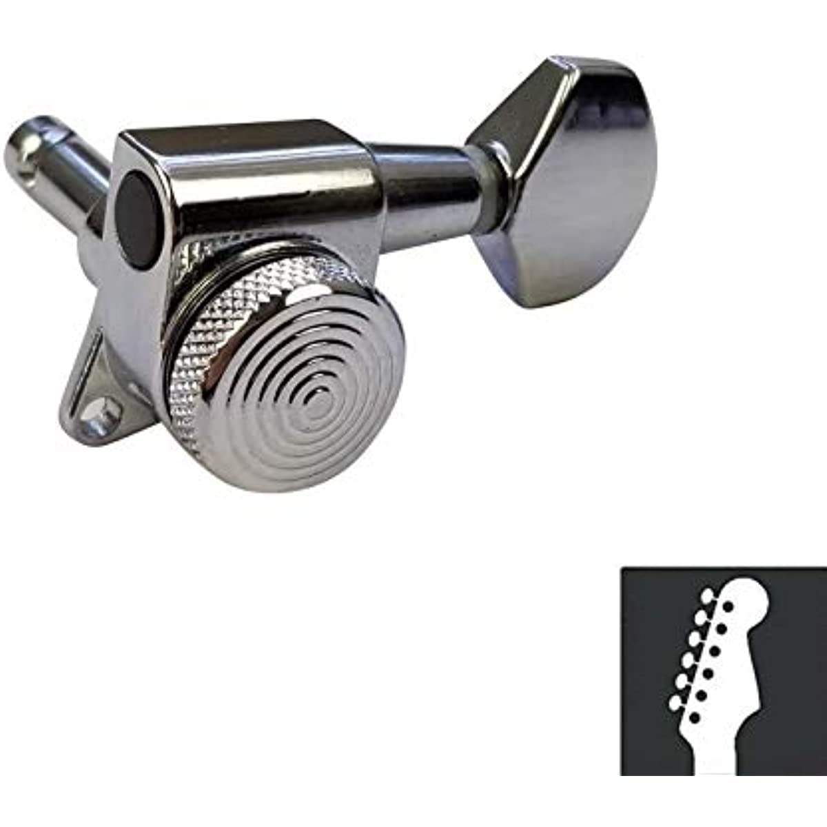 Locking Guitar Tuners Chrome 6 In-line Machine Heads Tuning Pegs for Fender Stratocaster/Telecaster