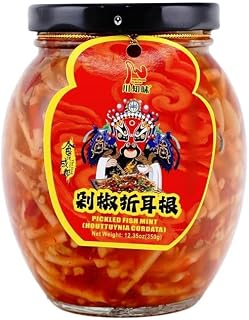 SZECHUAN FLAVOR Pickled Fish Mint, Houttuynia Cordata, 12.35 oz
